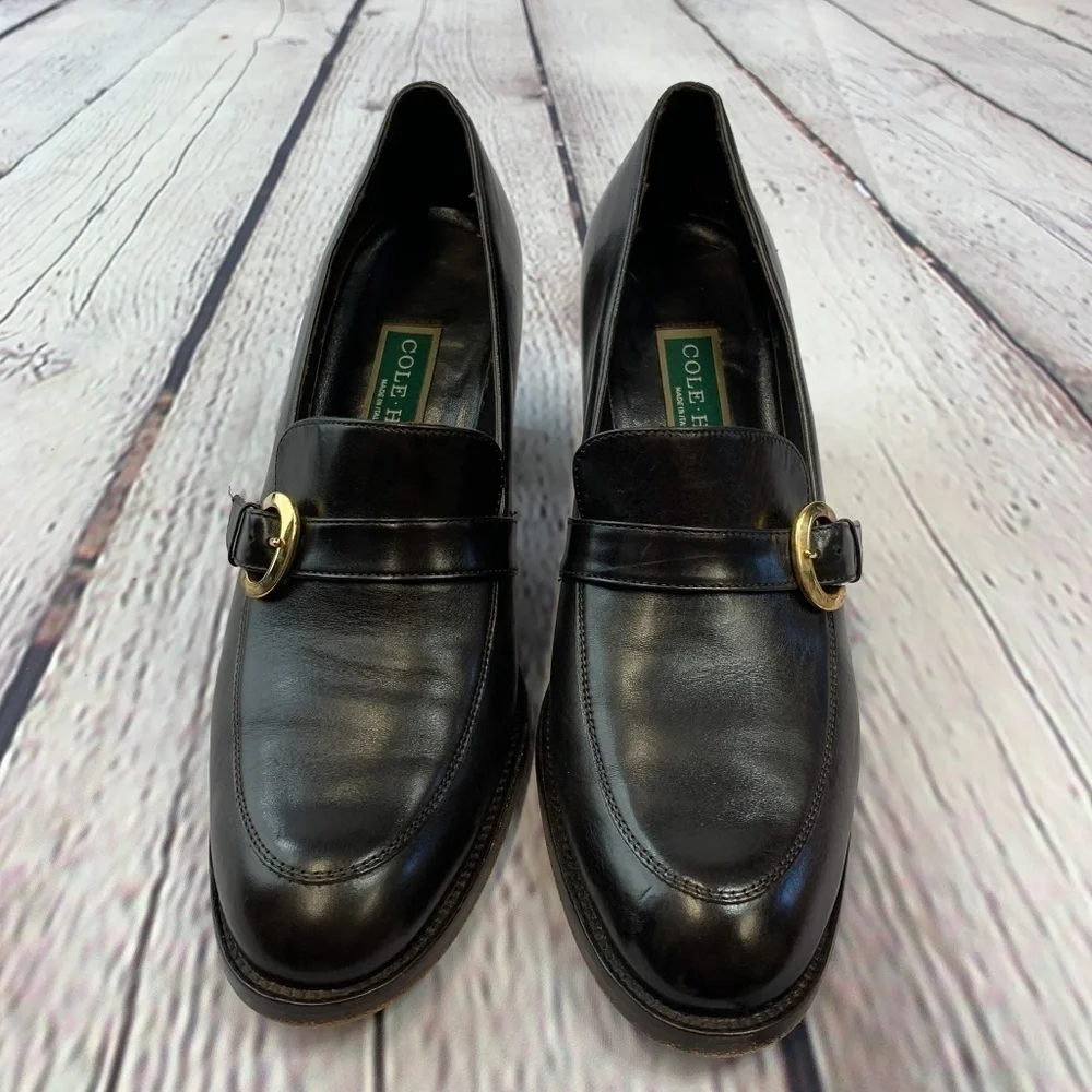 🎉Cole Haan Brown Loafers w/ Chunky Heel - Picture 5 of 8